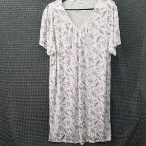 Adonna Sleepwear Floral Lace Trimmed Cottage core Gown Women's XL